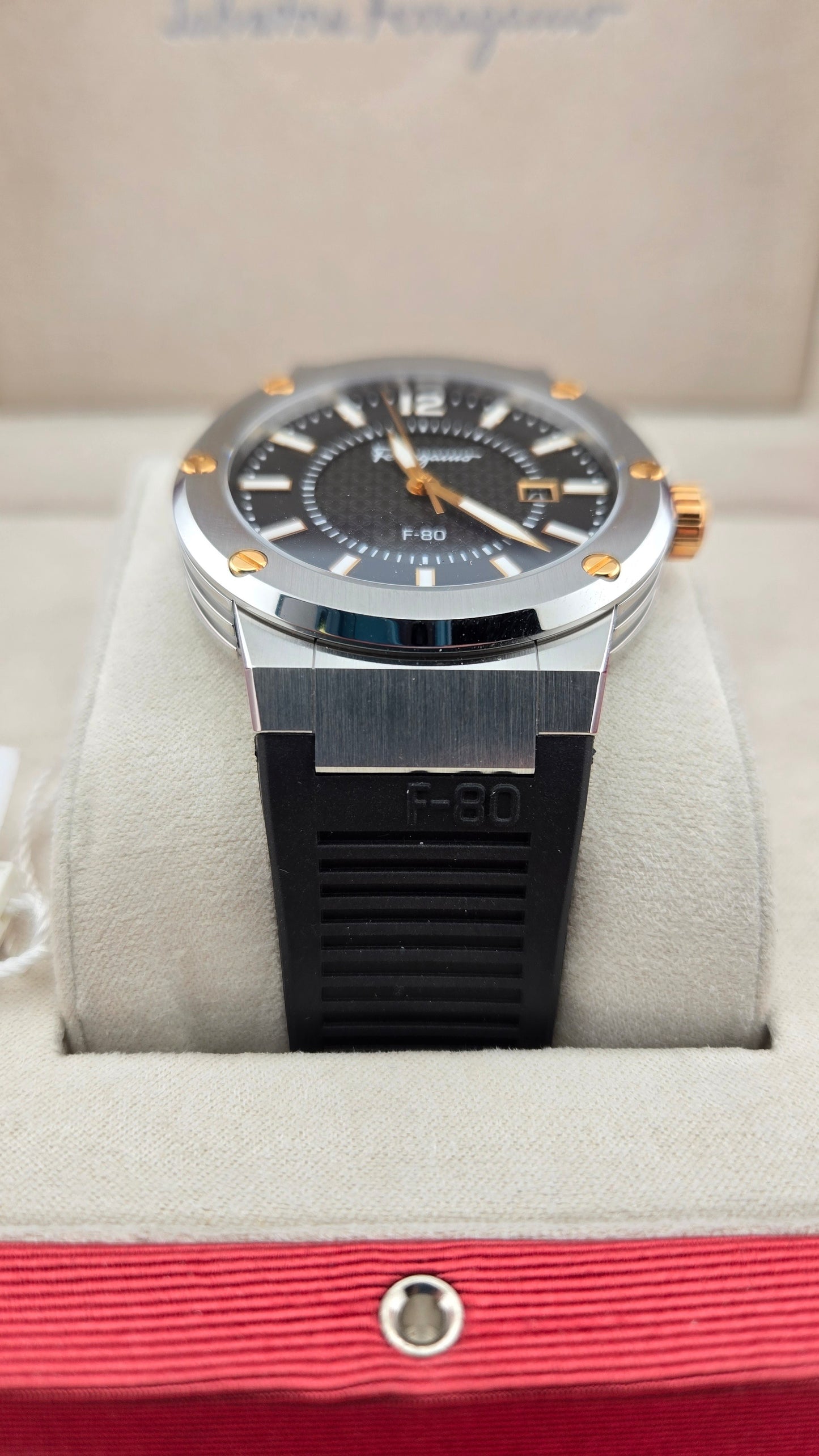 Salvatore Ferragamo - F-80 Black Dial Men's Quartz Watch SFHY00120