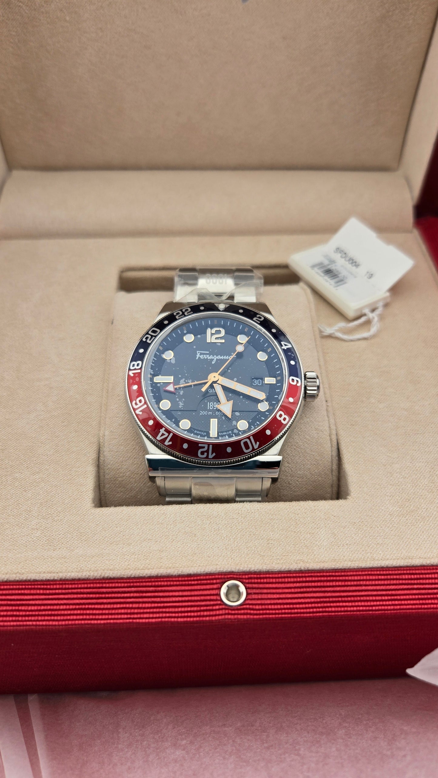 Salvatore Ferragamo 1898 SFDU00419 Blue/Black Men's