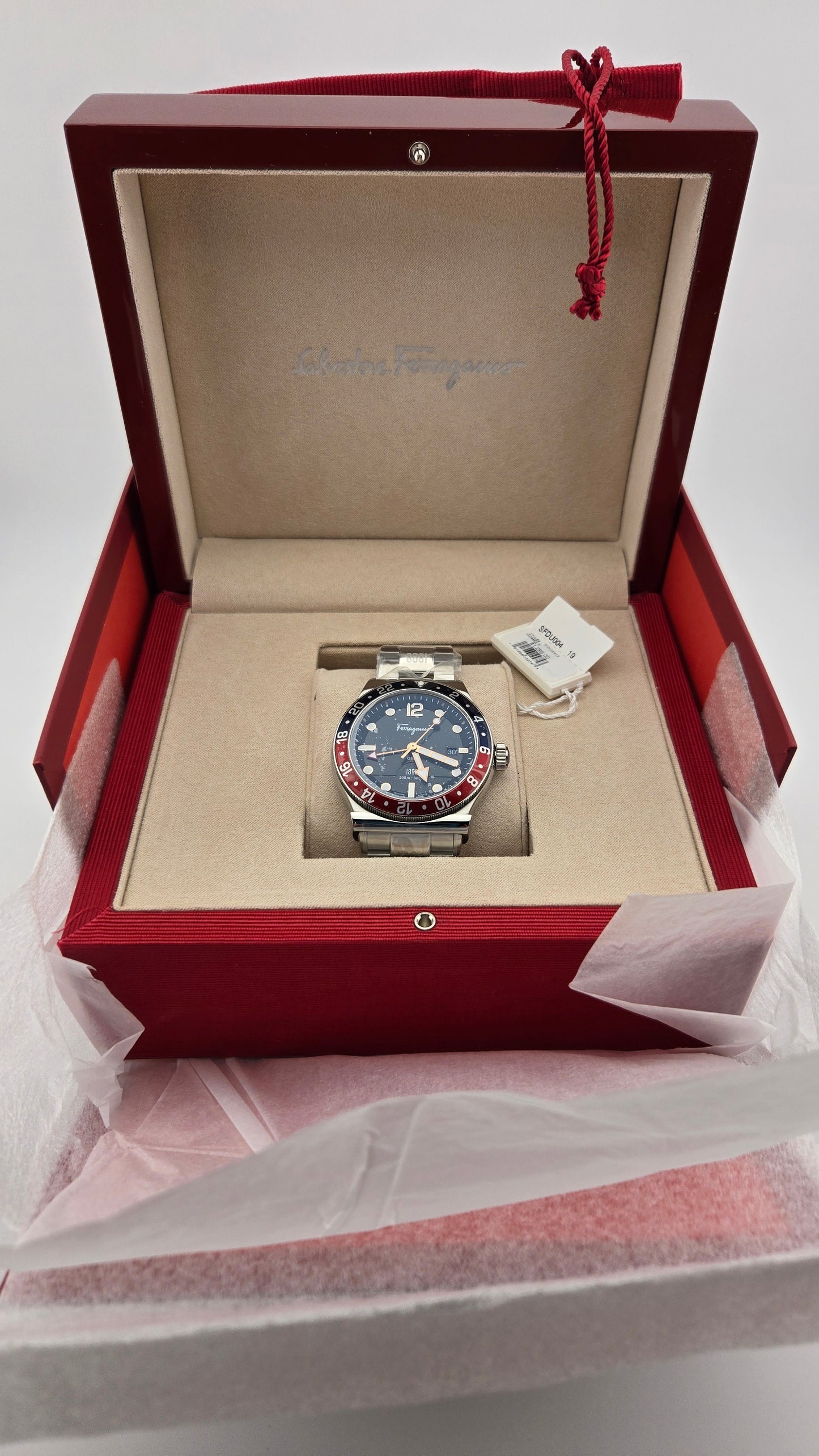 Salvatore Ferragamo 1898 SFDU00419 Blue/Black Men's