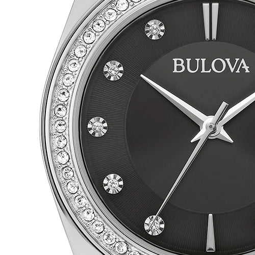 Bulova Classic Crystal Stainless Steel Quartz Women's Watch, 31mm