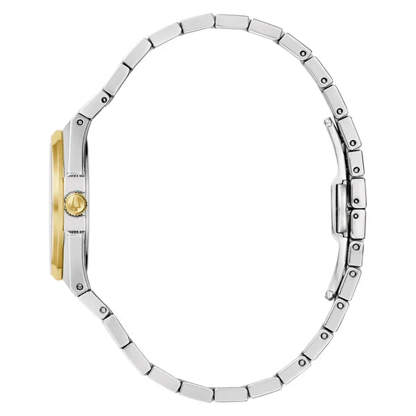 Bulova Two Tone Stainless Steel Quartz Women's Watch, 28mm
