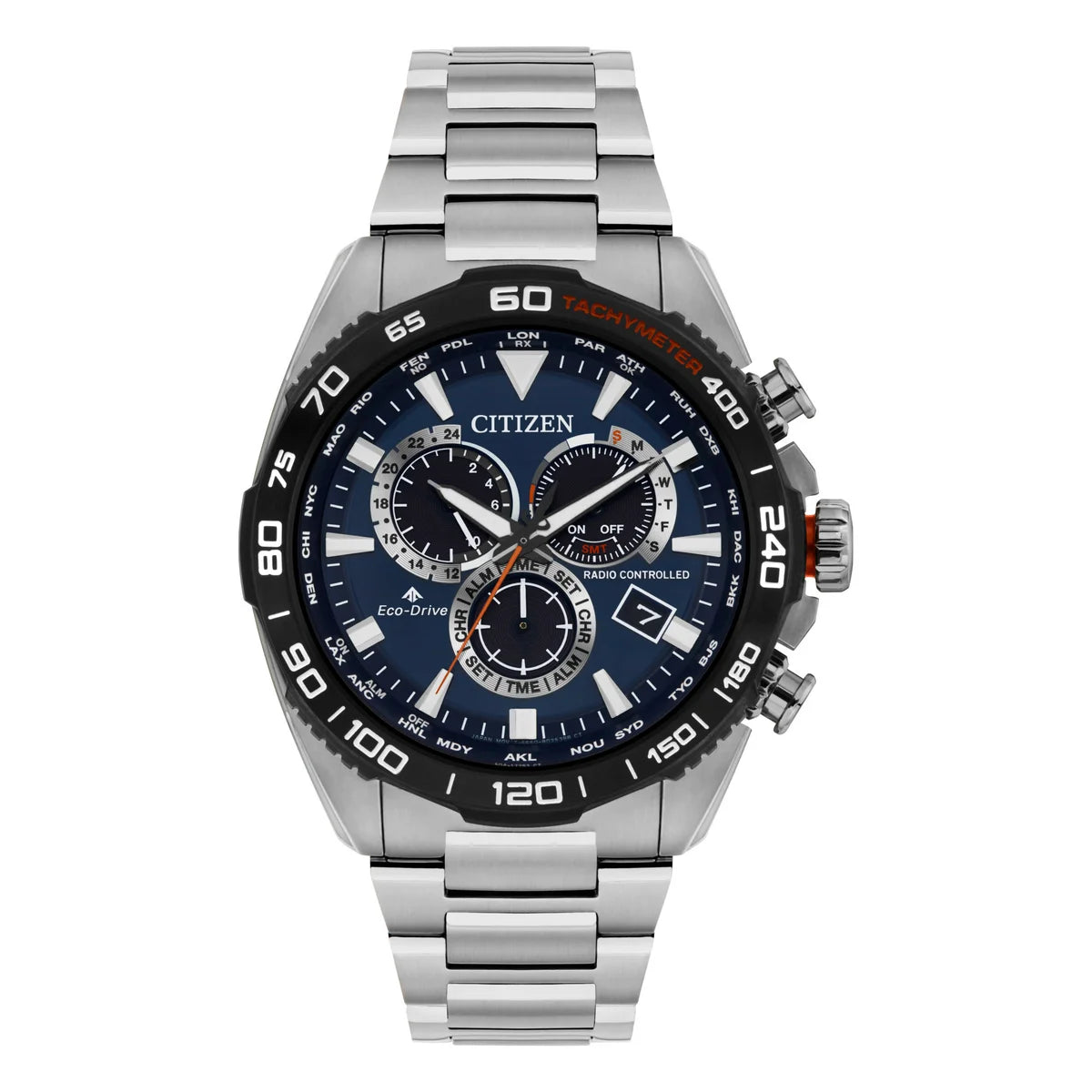 Citizen Eco Drive Promaster Land Atomic Stainless Steel Men's Watch, 45mm