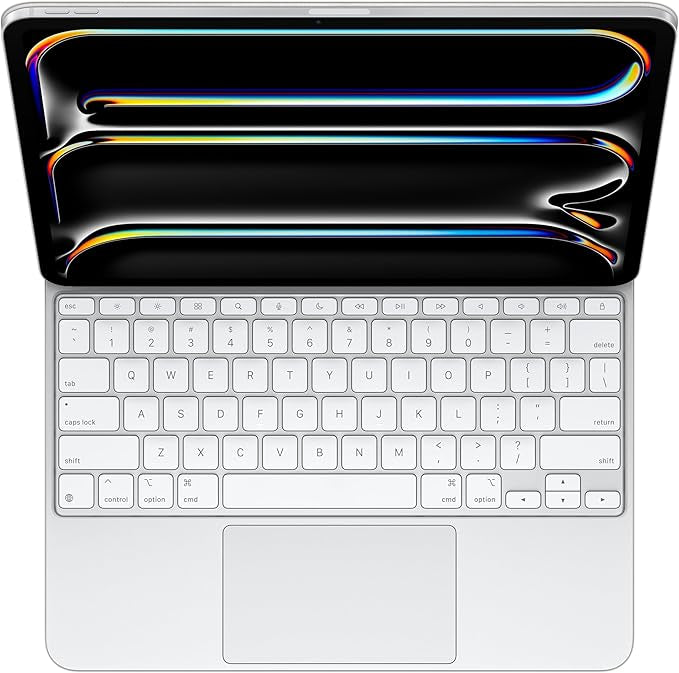 Apple iPad Magic Keyboard Case for iPad Pro 13-inch (M4), Great Typing Experience, Built-in Trackpad, Function Row, US English - White