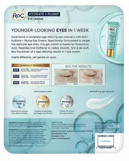 ROC - Hydrate and Plump Eye Cream 0.6 oz 3-pack