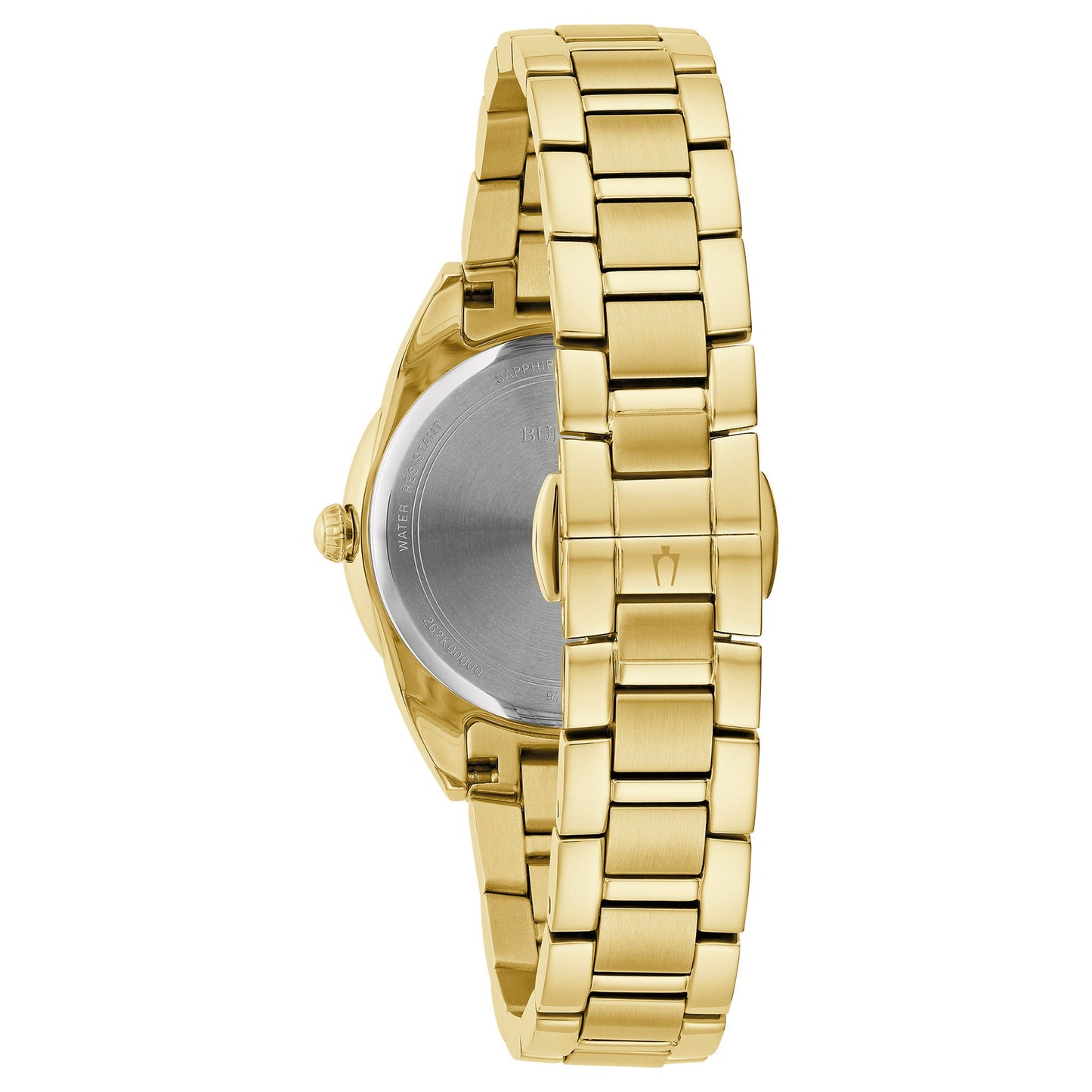 Bulova Diamond Accented Yellow Gold Toned Stainless Steel Wristwatch - 97P161