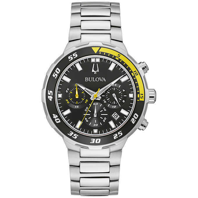 Bulova Men's 98B378 Sport Chronograph Stainless Steel 100M Watch - MXW13