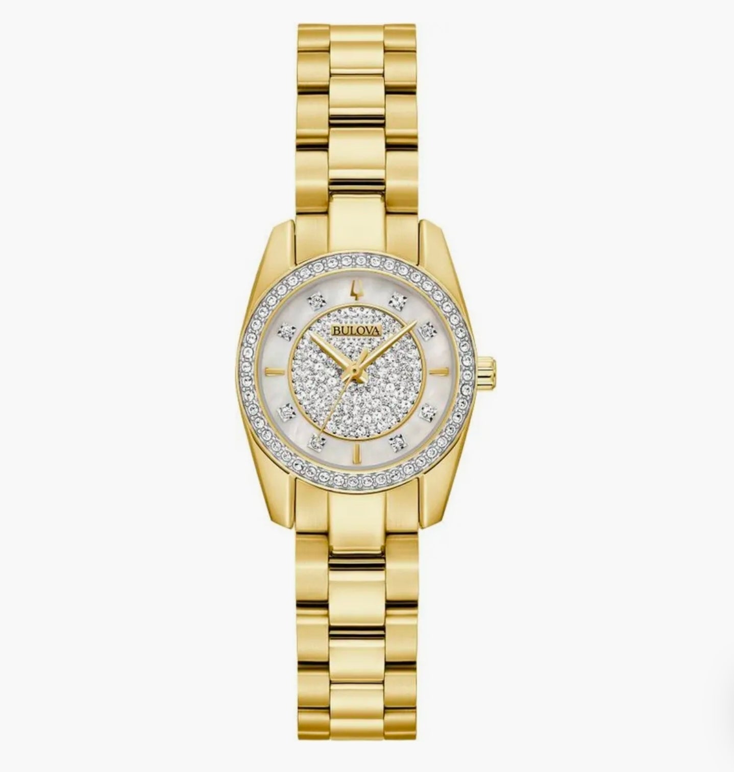 Bulova - 
Crystal Mother-of-Pearl Bracelet Watch, 23.5mm