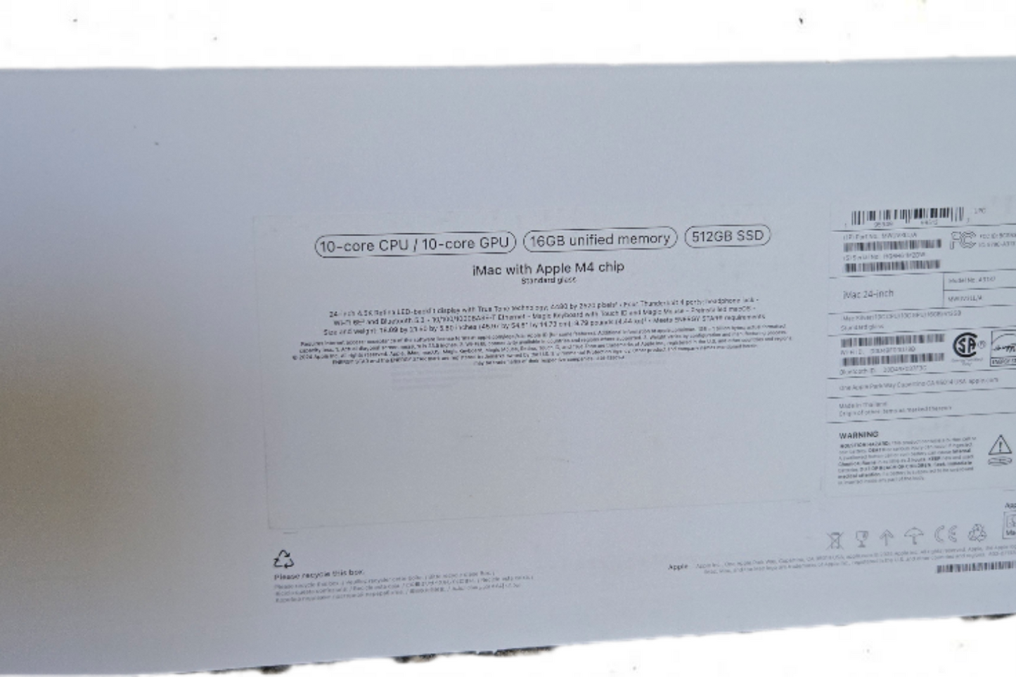 iMac - 24inch - M4 10-core CPU/GPU 16GB 512GB SSD - SILVER