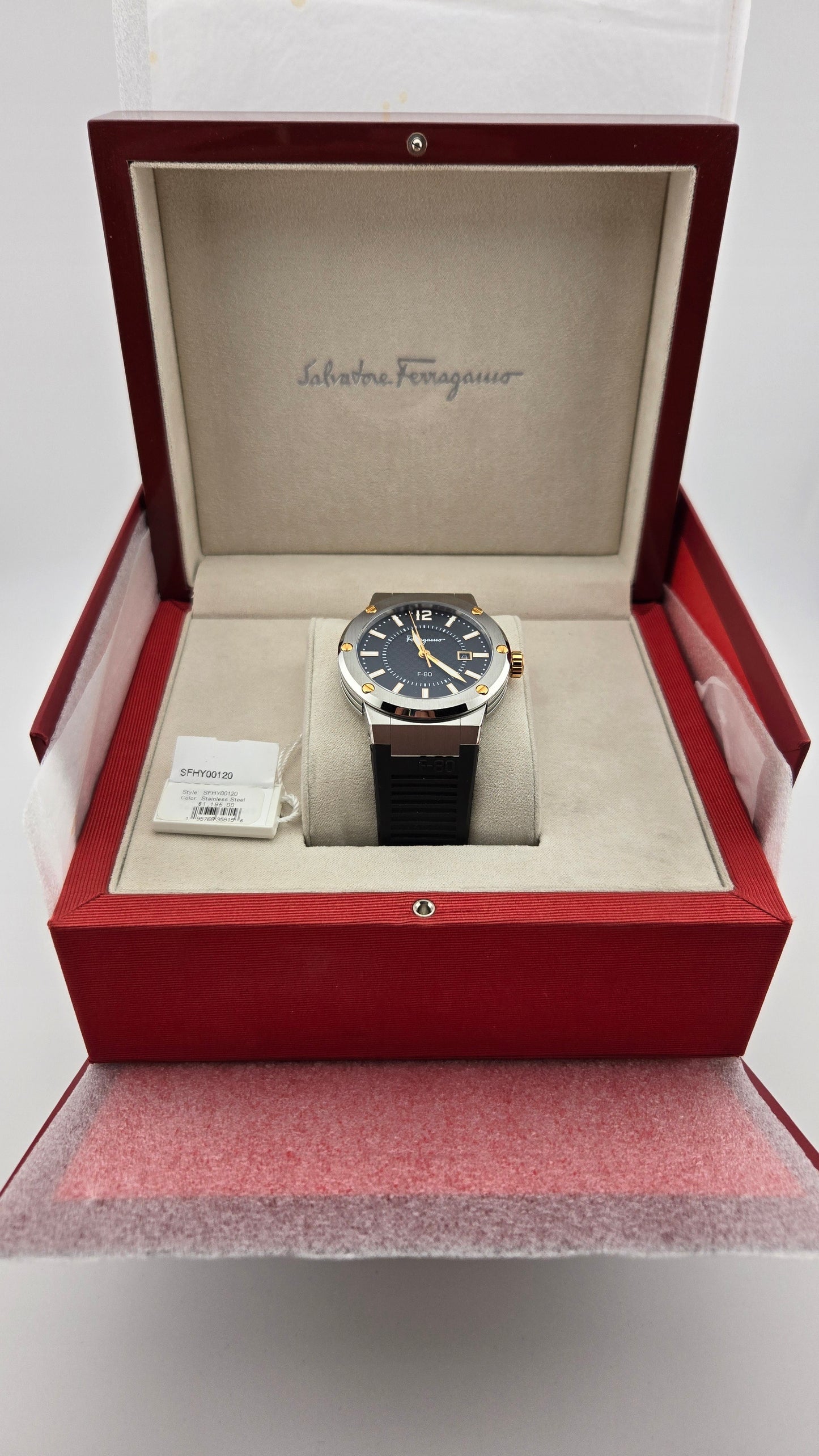 Salvatore Ferragamo - F-80 Black Dial Men's Quartz Watch SFHY00120