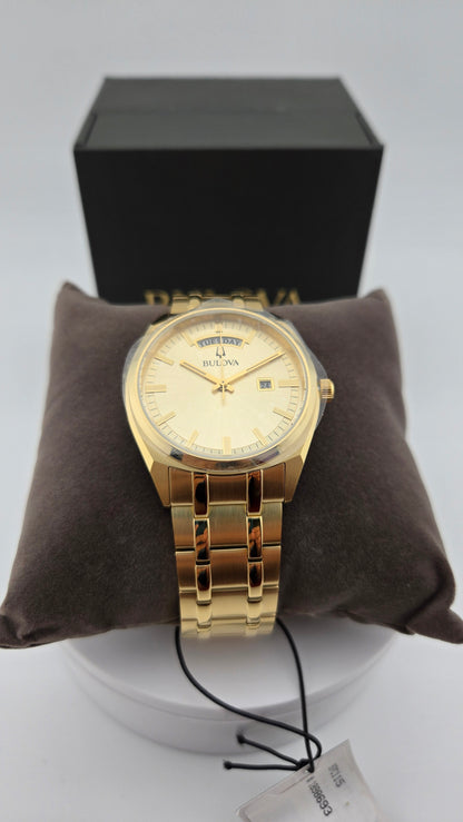 Bulova Surveyor Gold Stainless Steel Men's Watch, 39mm