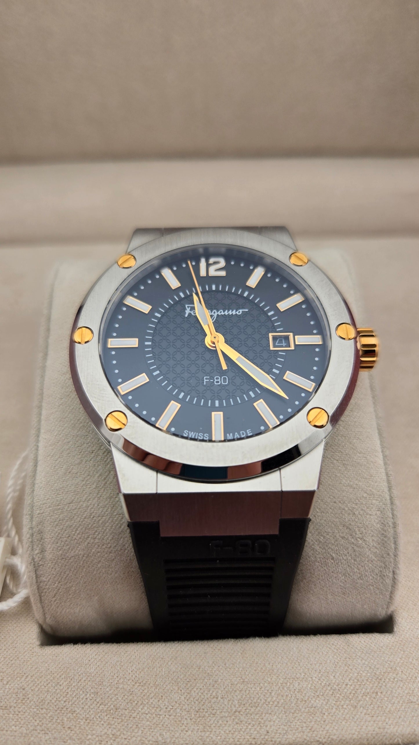 Salvatore Ferragamo - F-80 Black Dial Men's Quartz Watch SFHY00120