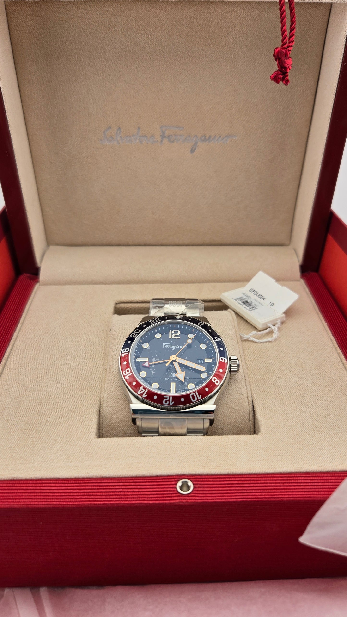 Salvatore Ferragamo 1898 SFDU00419 Blue/Black Men's