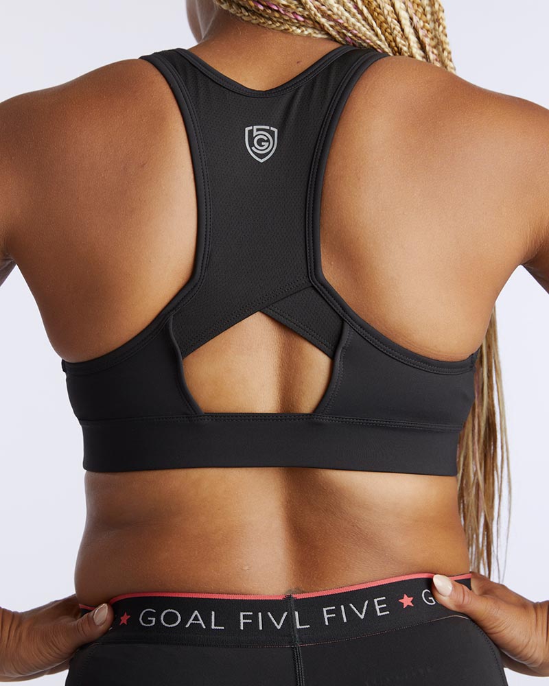 Back view of 99'er Padded Sports Bra with supportive design
