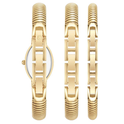 Anne Klein New York Women's Bracelet And Watch Set, Stone & Pearl