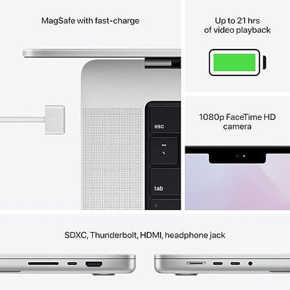 Apple MacBook Pro 16.2-inch, M1 Pro chip with 10‑core CPU / 16‑core GPU, 16GB RAM, 512GB SSD