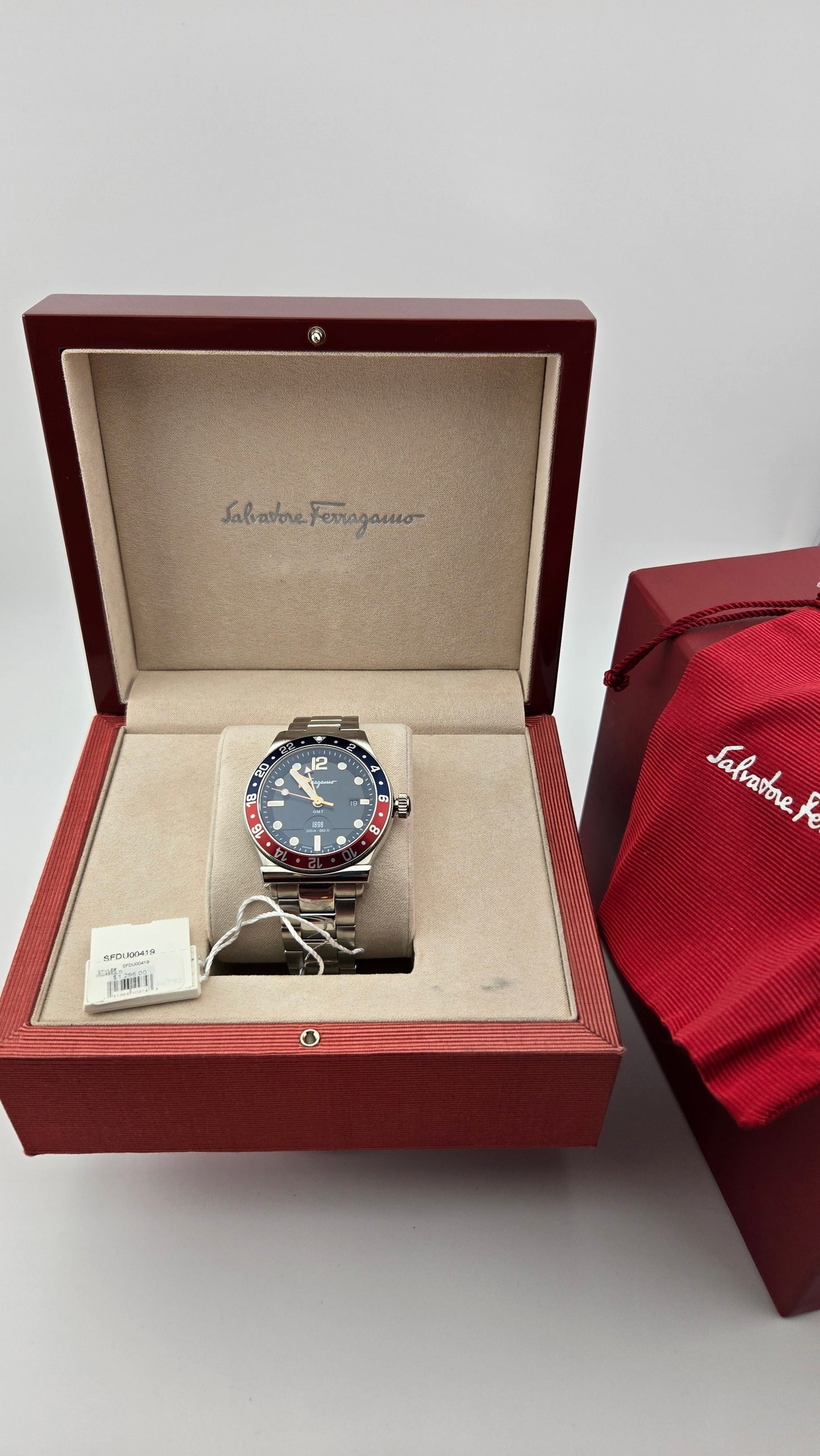 Salvatore Ferragamo 1898 SFDU00419 Blue/Black Men's