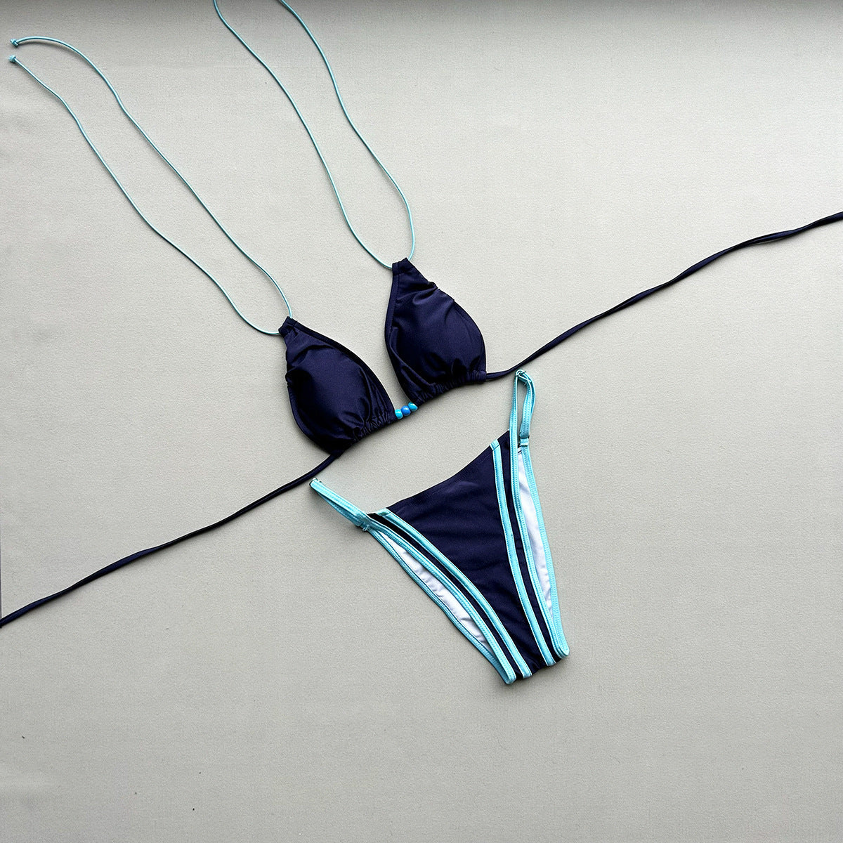 Bikini Bikini Printed Lace up Split Women Swimsuit Women