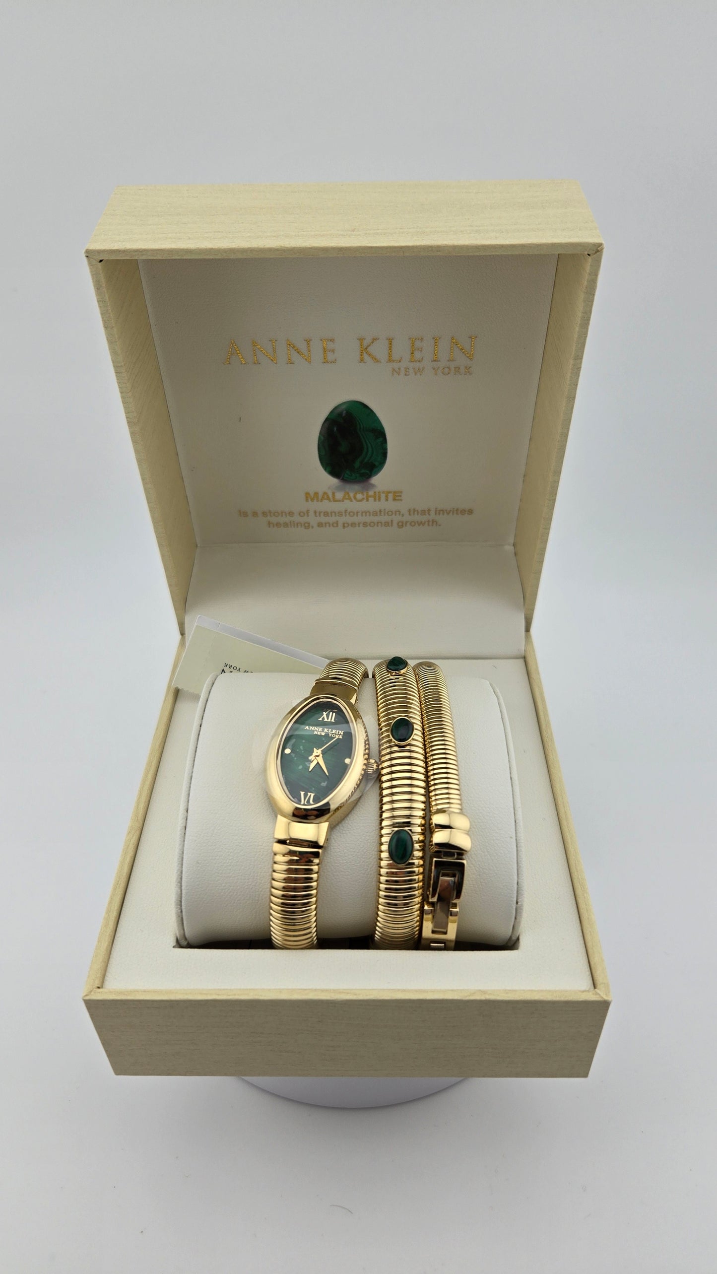Anne Klein New York Women's Bracelet And Watch Set, Stone & Pearl