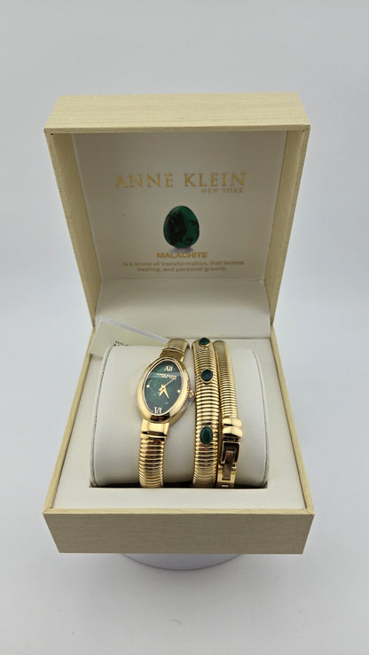 Anne Klein New York Women's Bracelet And Watch Set, Stone & Pearl