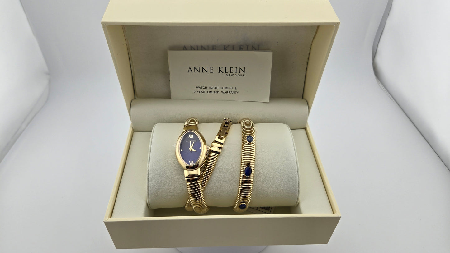 Anne Klein New York Women's Bracelet And Watch Set, BLUE
