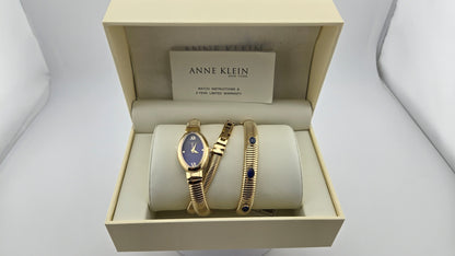 Anne Klein New York Women's Bracelet And Watch Set, BLUE