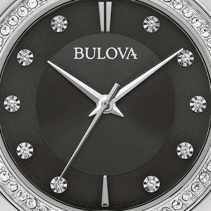 Bulova Classic Crystal Stainless Steel Quartz Women's Watch, 31mm