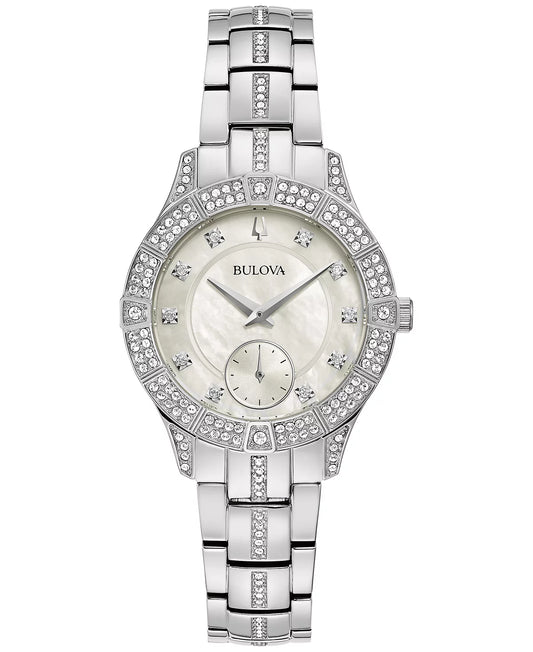 Bulova - Women's Phantom Crystal Stainless Steel Bracelet Watch 31mm