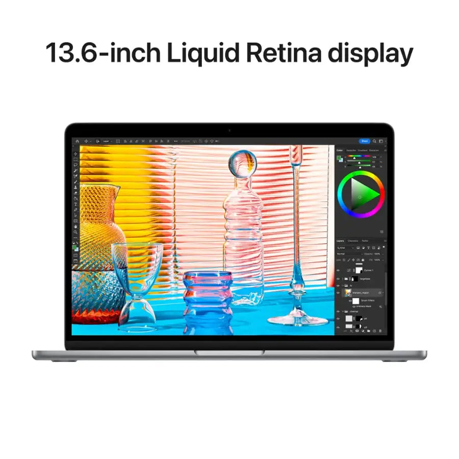 Apple - MacBook Air 13-inch Laptop - Apple M2 chip Built for Apple Intelligence - 16GB Memory - 256GB SSD - Space Gray  Model: MC7U4LL/A