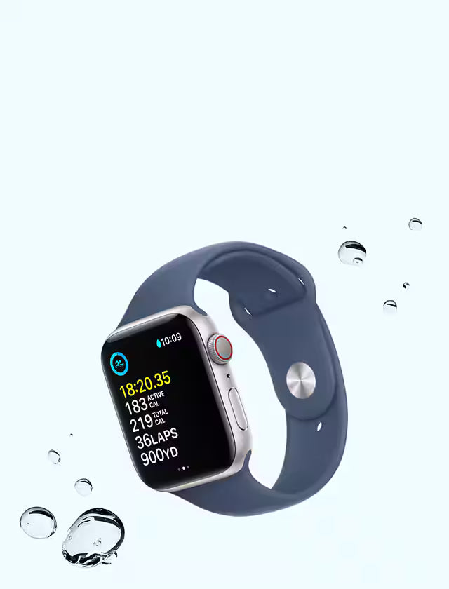 Apple - Watch SE 2nd Generation (GPS) 44mm Aluminum Case with Midnight Sport Band - M/L - Midnight
