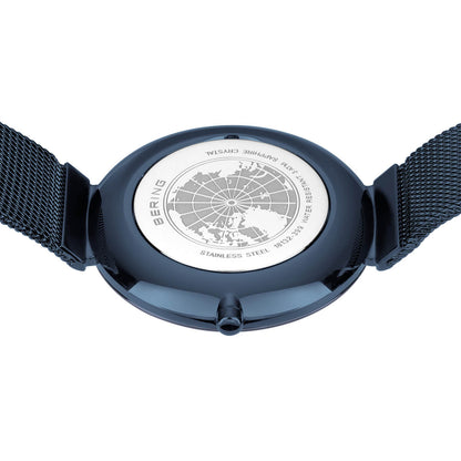 Bering Women's Ultra Slim Stainless Steel Milanese Mesh Watch, 32mm - Blue
