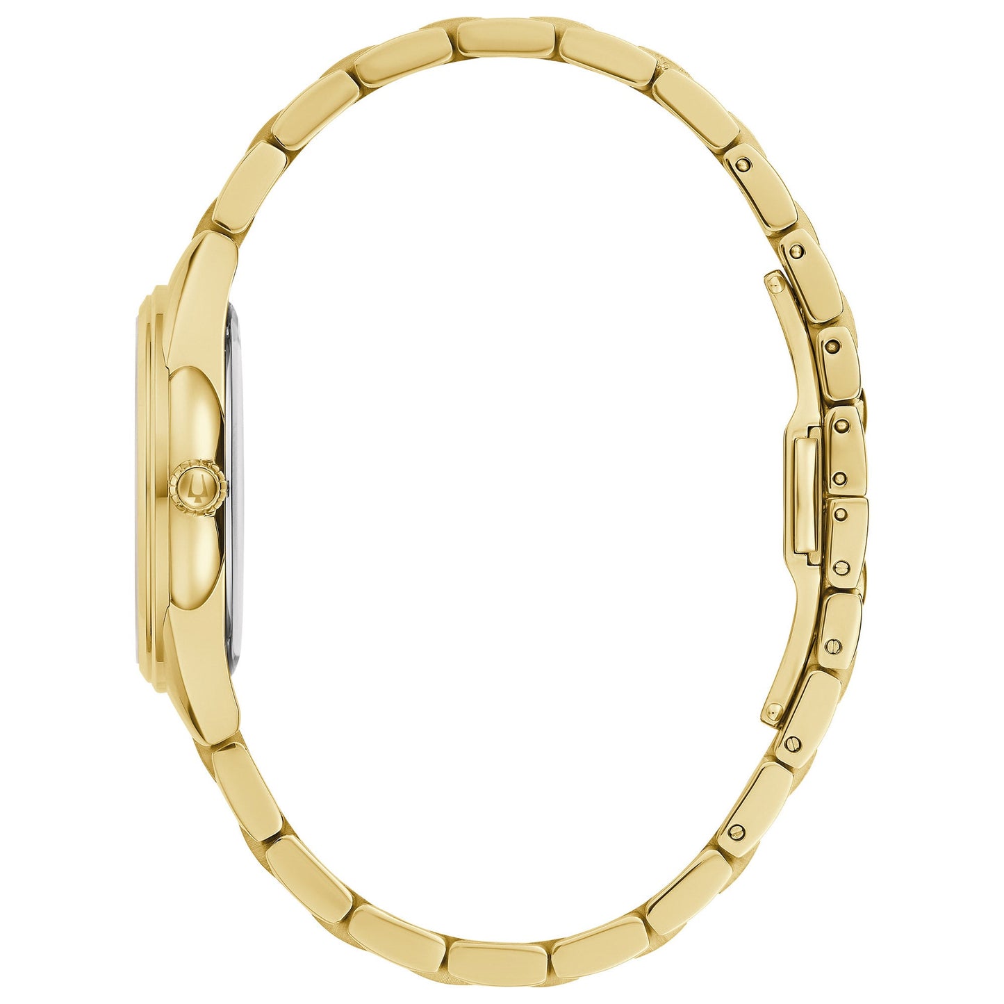 Bulova Diamond Accented Yellow Gold Toned Stainless Steel Wristwatch - 97P161