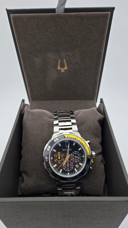 Bulova Men's 98B378 Sport Chronograph Stainless Steel 100M Watch - MXW13