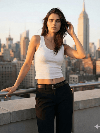 Cropped Classic Ribbed Tank