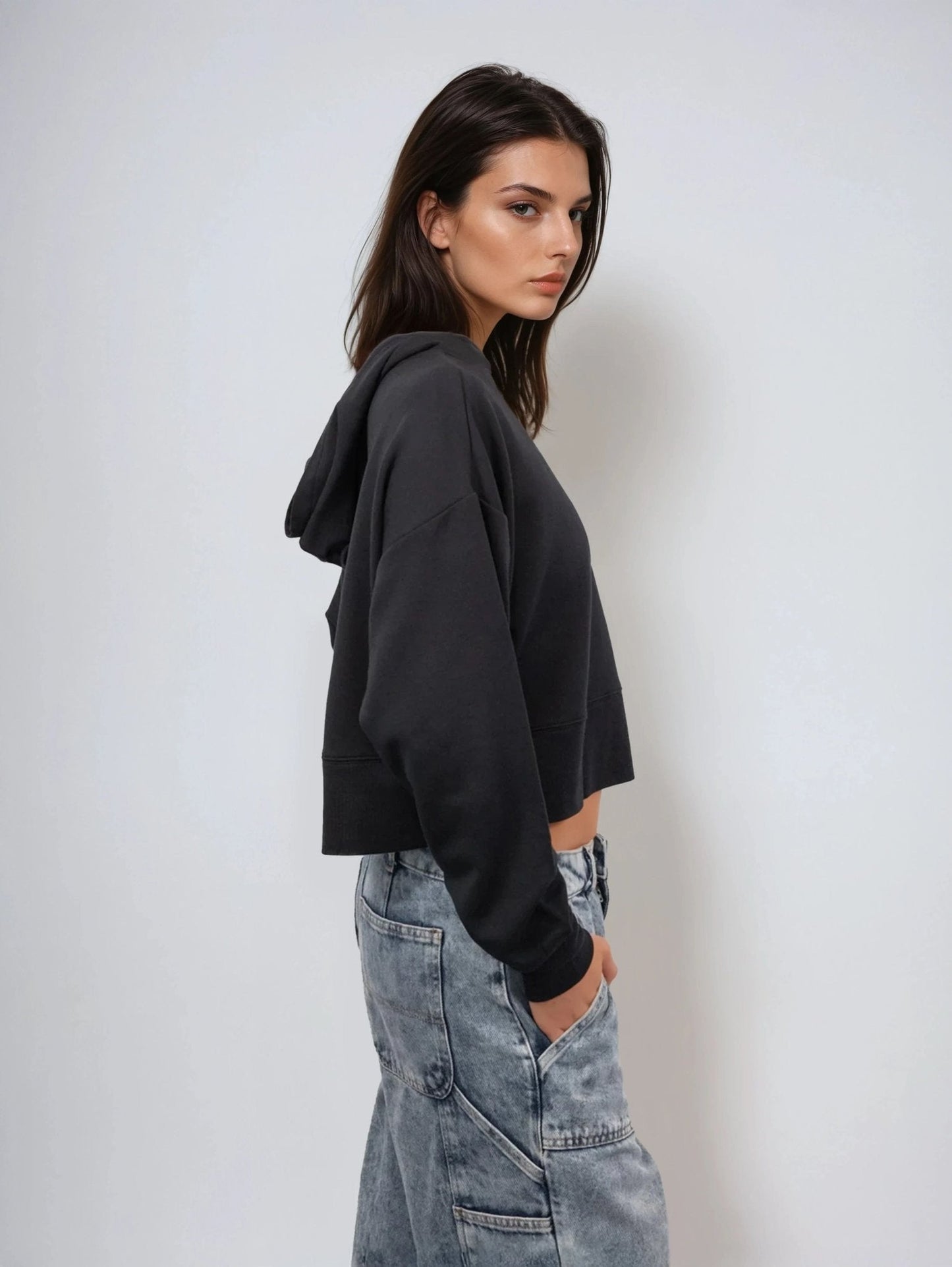 Lounge Cropped Hoodie
