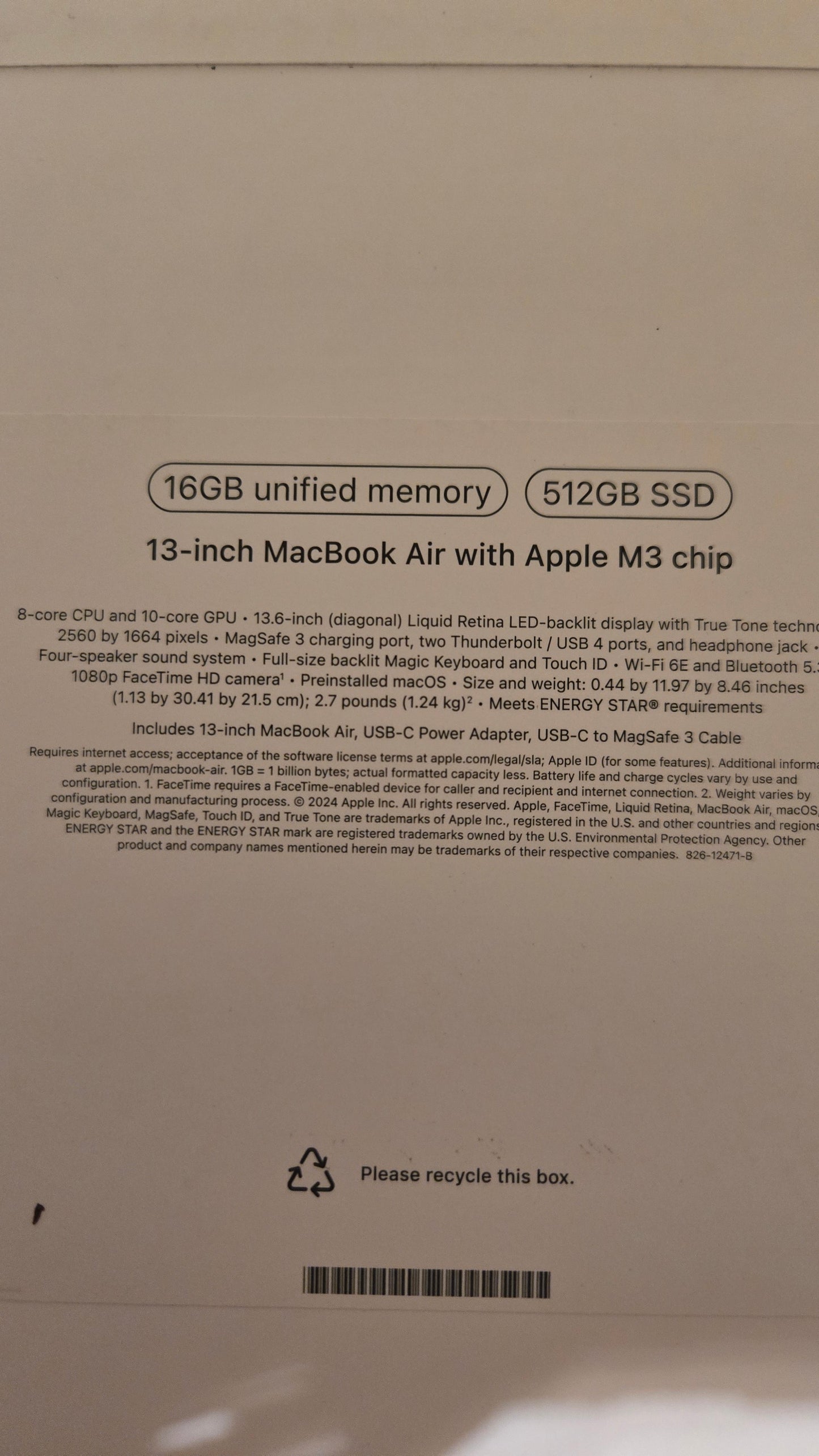 Apple - MacBook Air 13-inch Laptop - M3 chip Built for Apple Intelligence - 16GB Memory - 512GB SSD - SILVER