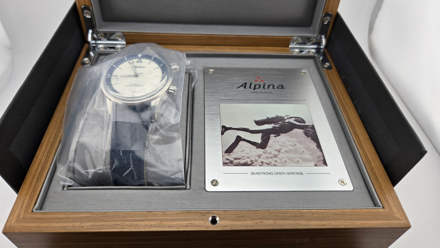 Alpina Seastrong Diver 300 Heritage Automatic Watch, White, 42 mm AL-520NS4H6