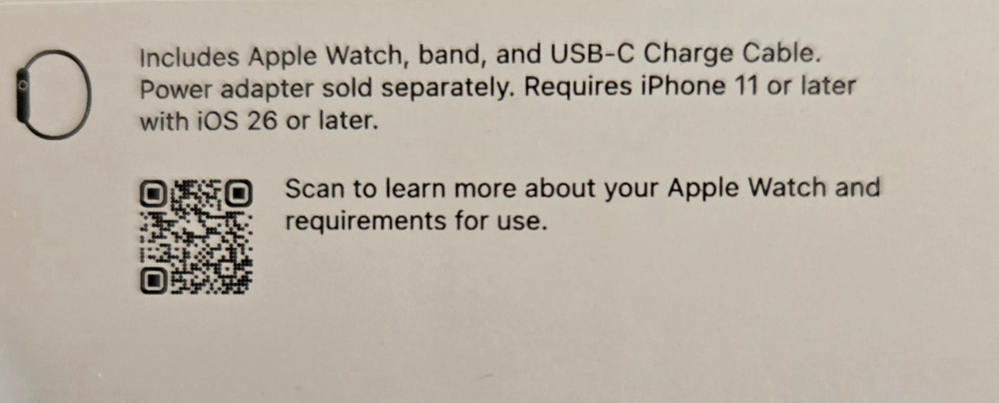 Apple Watch S11 42mm SG Al Black SB S/M GPS
