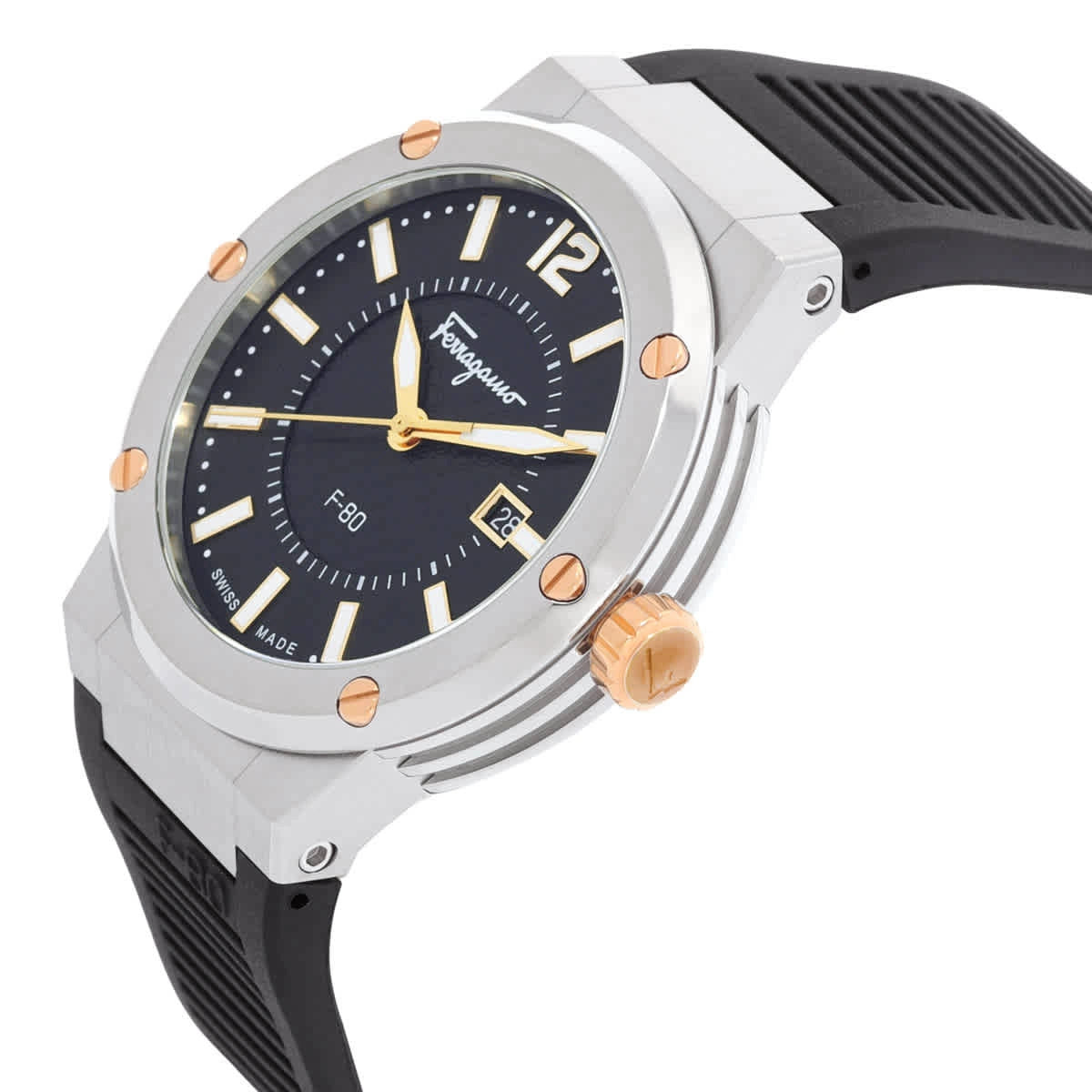 Salvatore Ferragamo - F-80 Black Dial Men's Quartz Watch SFHY00120