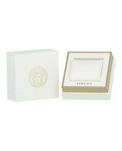 VERSACE - V-Circle Logomania Luxury Black / Gold Watch - VE8101022